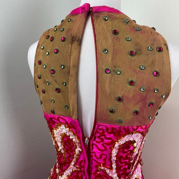 Vintage Broadway Theater 1920s Showgirl Burlesque Performer Hot Pink Dress Shawl - Picture 12 of 16